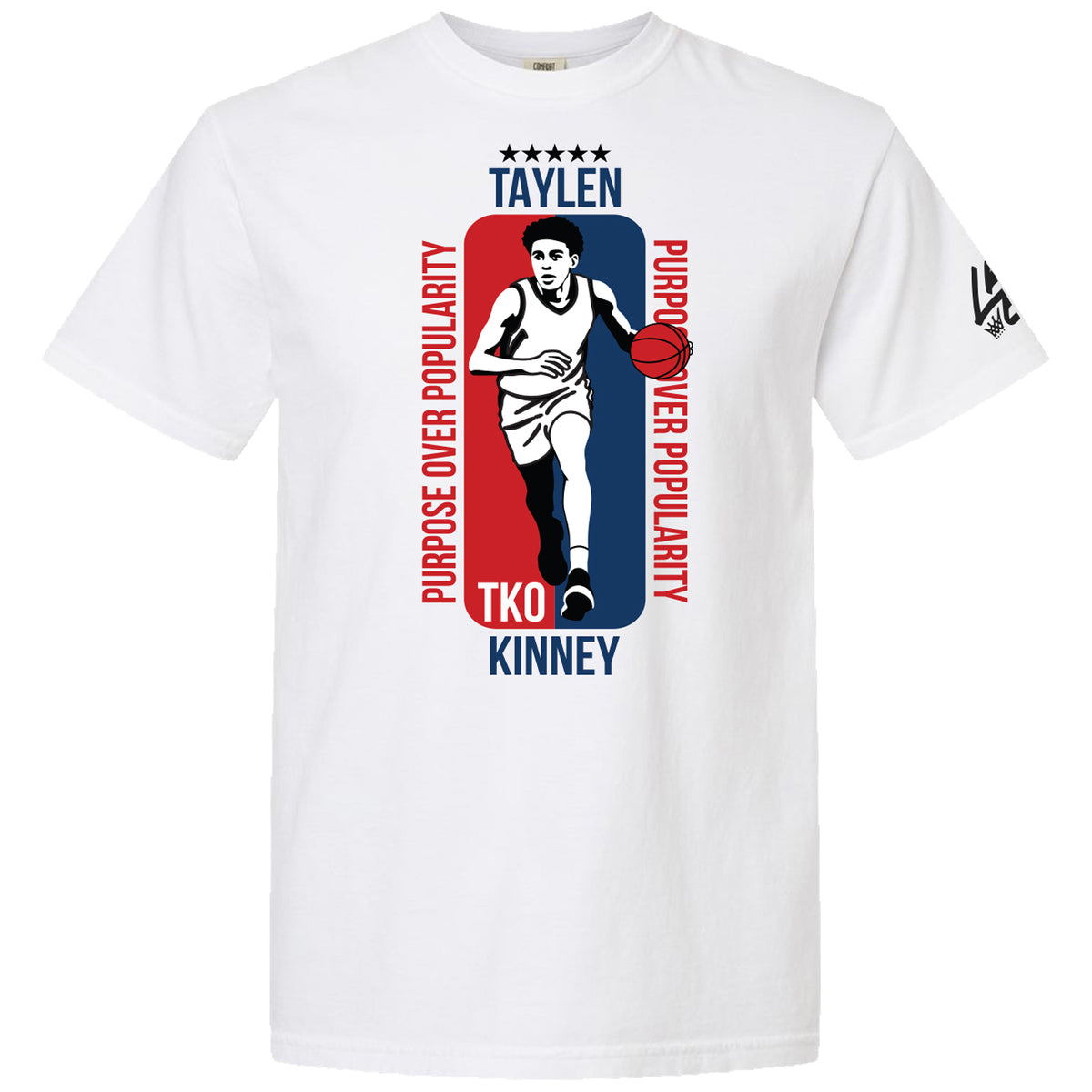 Taylen Kinney TK - 67 Logo Patch Purpose Over Positivity T-Shirt